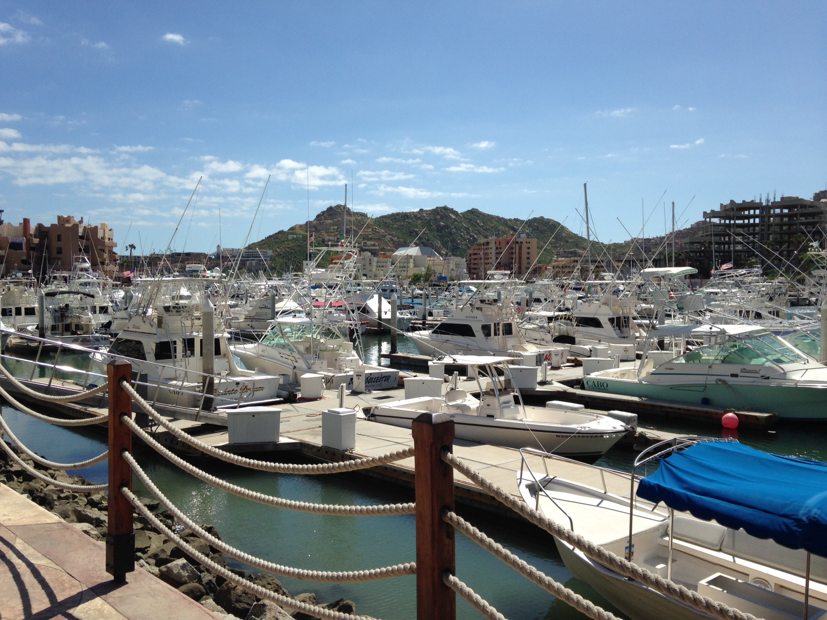 Cabo marina after the clean-up